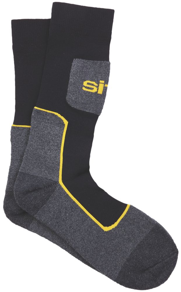 Image of Site Comfort Work Socks Black / Grey Size 7-11 