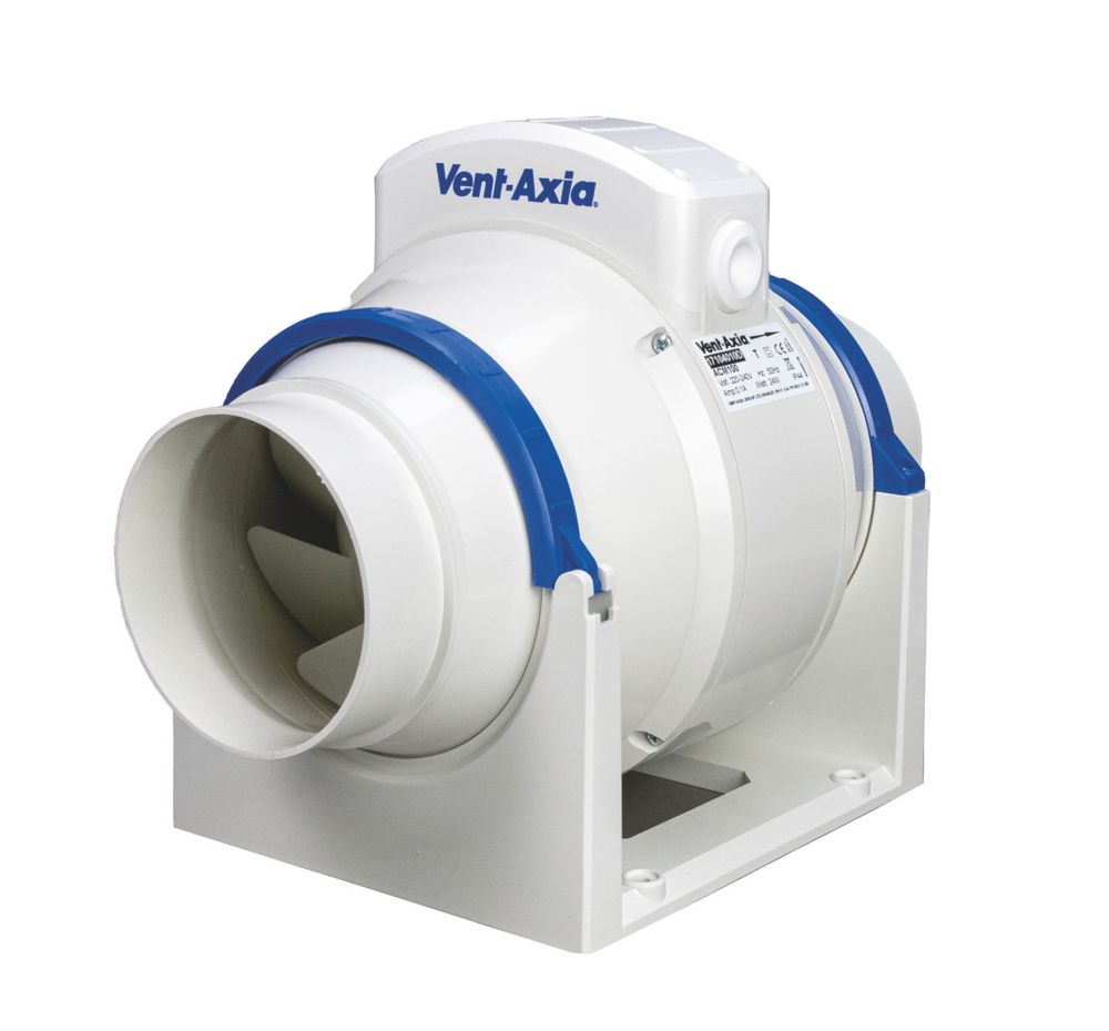 Image of Vent-Axia 17105020 4 3/4" Axial Inline Extractor Fan with Timer 220-240V 