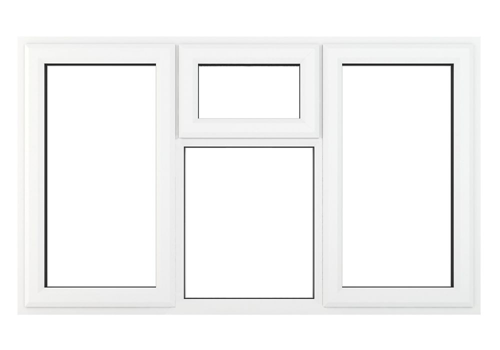 Image of Crystal Left & Right-Hand Opening Clear Triple-Glazed Casement White uPVC Window 1770mm x 965mm 