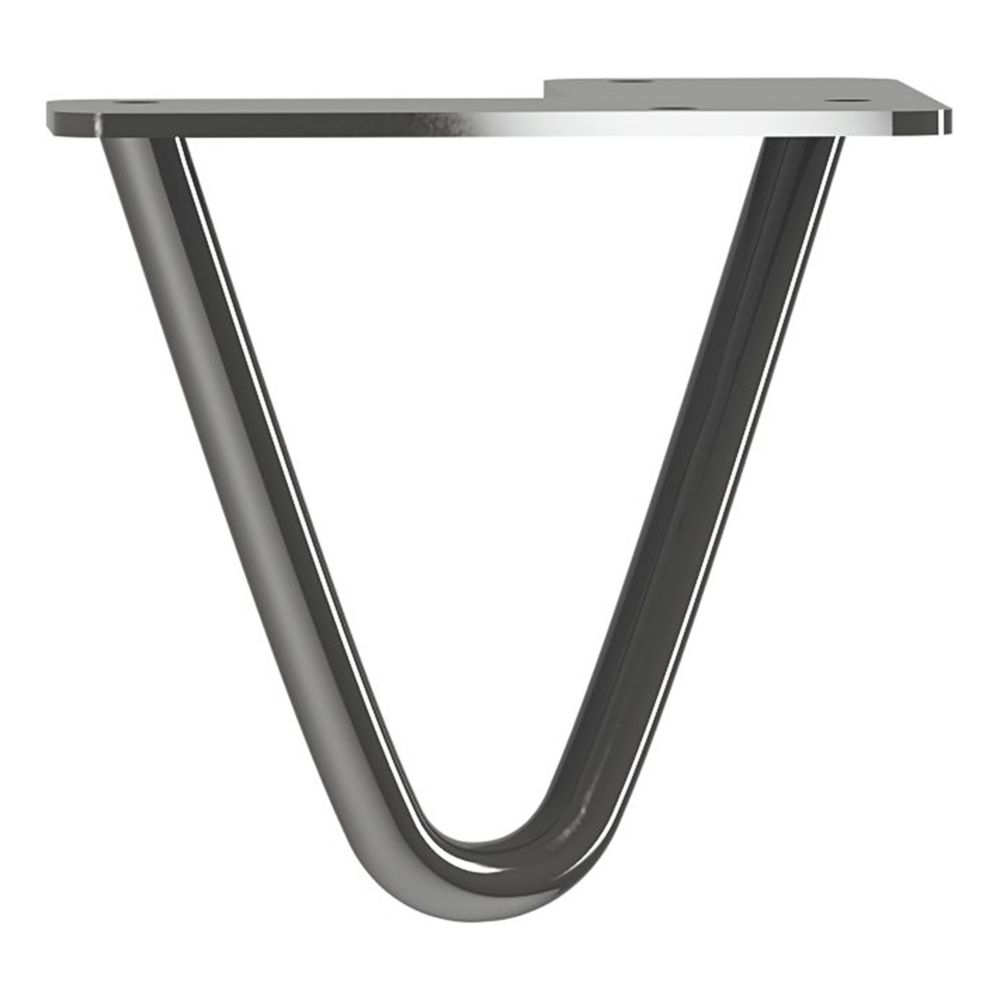 Image of Rothley 2-Pin Hairpin Worktop Leg Gun Metal 100mm 