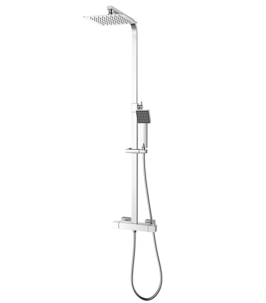 Image of ETAL Marilia Rear-Fed Exposed Polished Chrome Thermostatic Bar Mixer Shower 