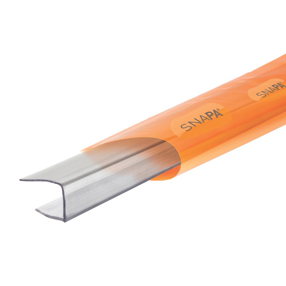 Image of SNAPA Clear 10mm C-Section Glazing Bar 2000mm x 15mm 
