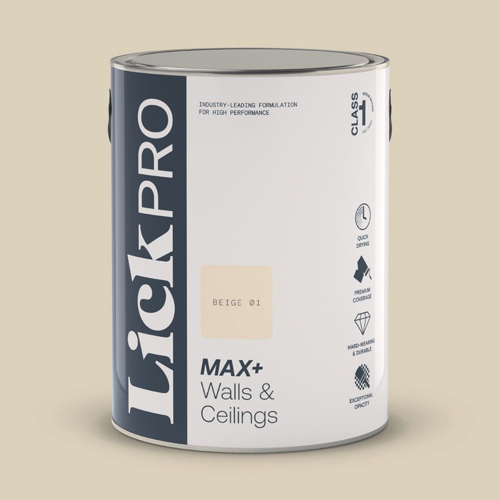 Image of LickPro Eggshell Beige 01 Emulsion Paint 5Ltr 