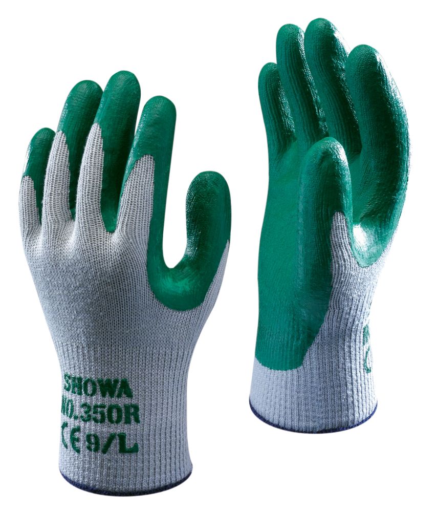 Image of Showa 350R Nitrile Gloves Green Large 