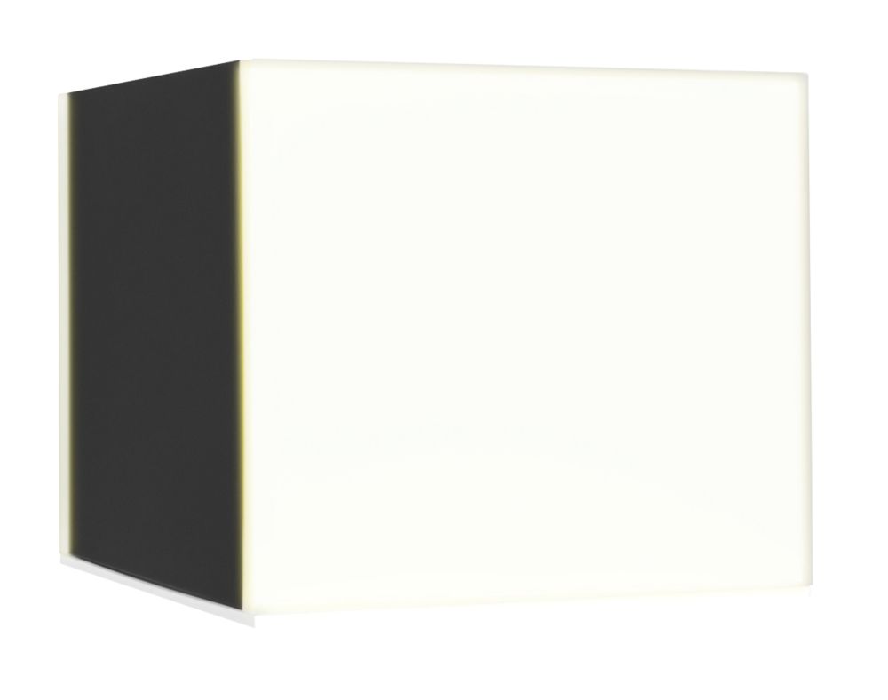 Image of Luceco Cube Outdoor LED Up & Down Wall Light Black / White 5W 150lm 