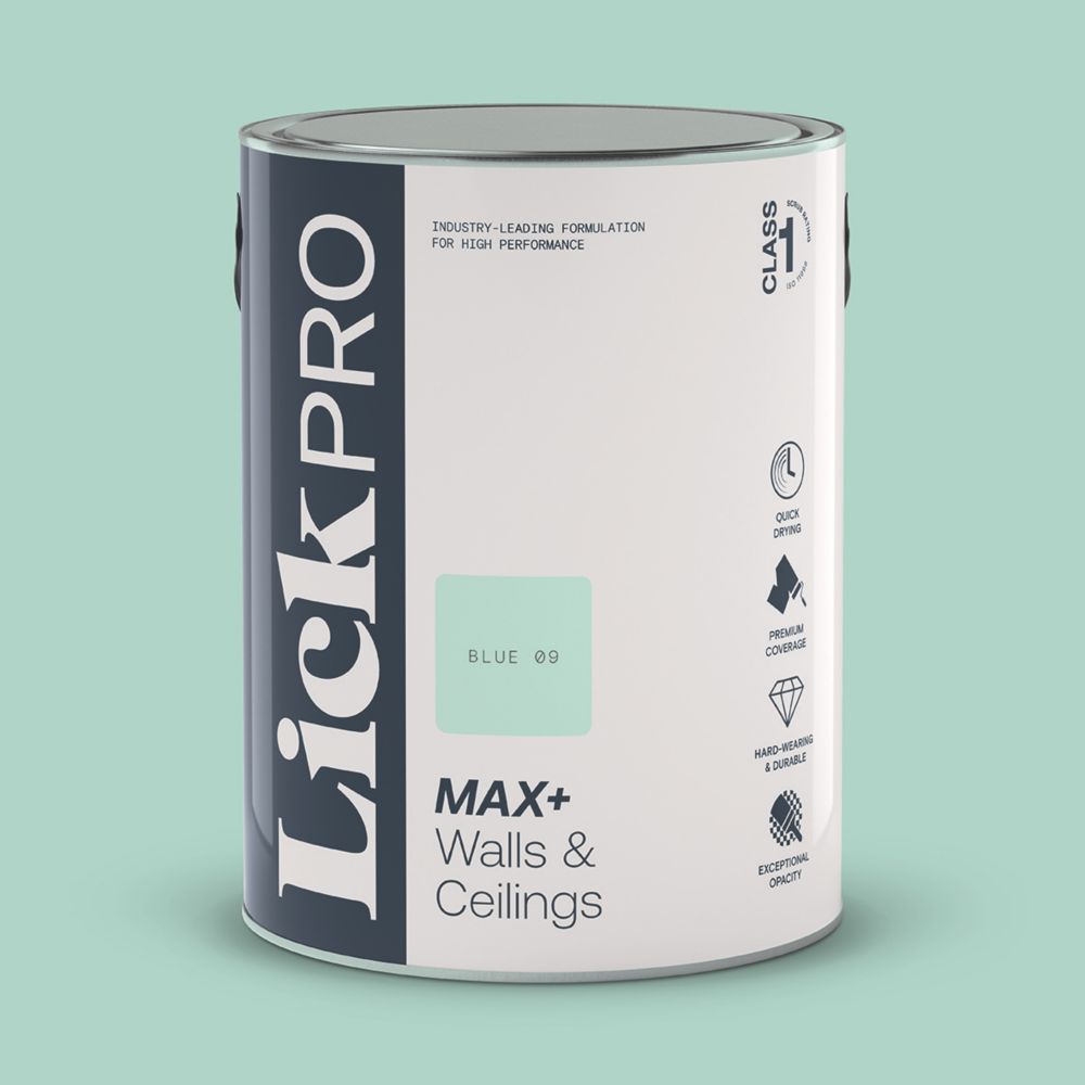 Image of LickPro Eggshell Blue 09 Emulsion Paint 5Ltr 