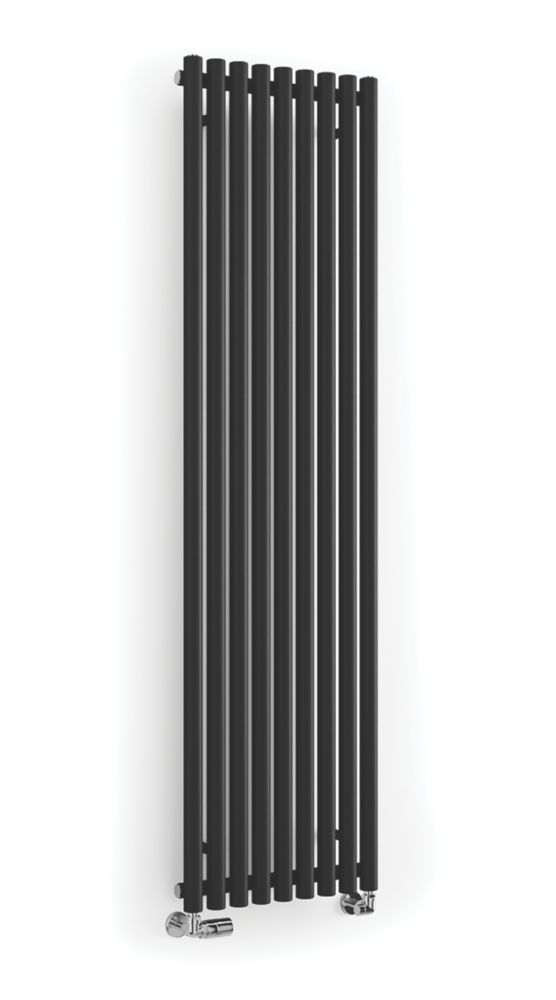 Image of Terma Rolo Room Radiator 1800m x 480mm Black 3519BTU 