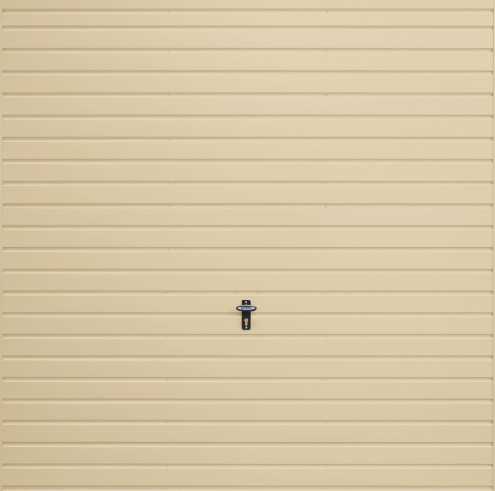 Image of Gliderol Horizontal 8' x 6' 6" Non-Insulated Framed Steel Up & Over Garage Door Ivory 