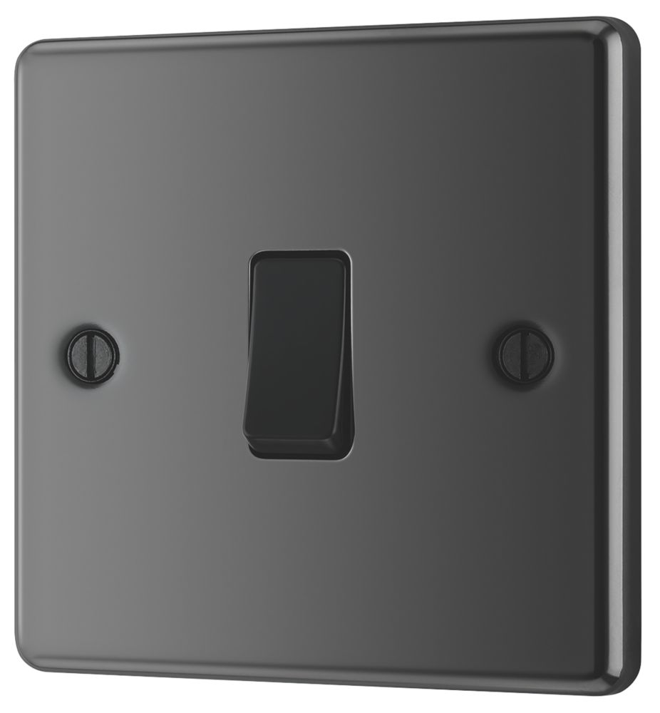 Image of LAP 10AX 1-Gang Intermediate Switch Black Nickel with Black Inserts 