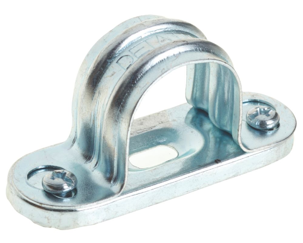 Image of Deta Zinc-Plated Steel Spacer Bar Saddles 25mm BZP 10 Pack 