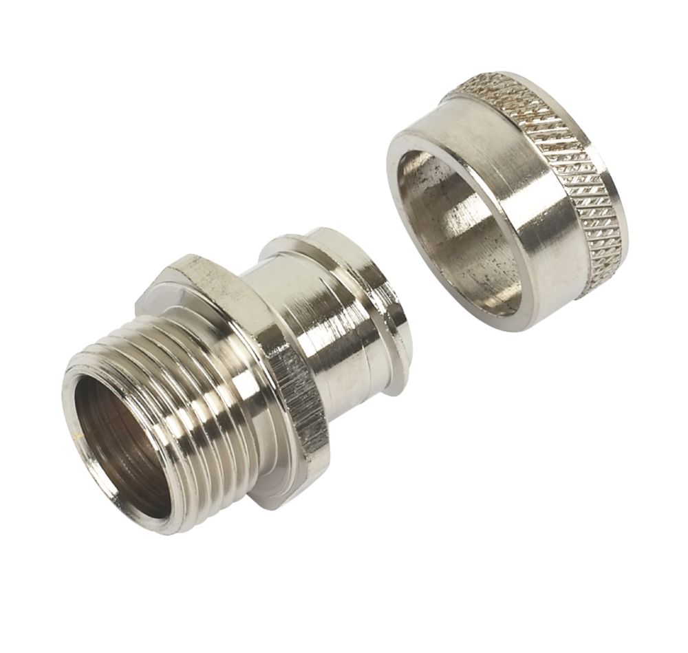 Image of Adaptaflex Type A Straight Fixed External Thread Conduit Fitting M20 x 20mm 10 Pack 