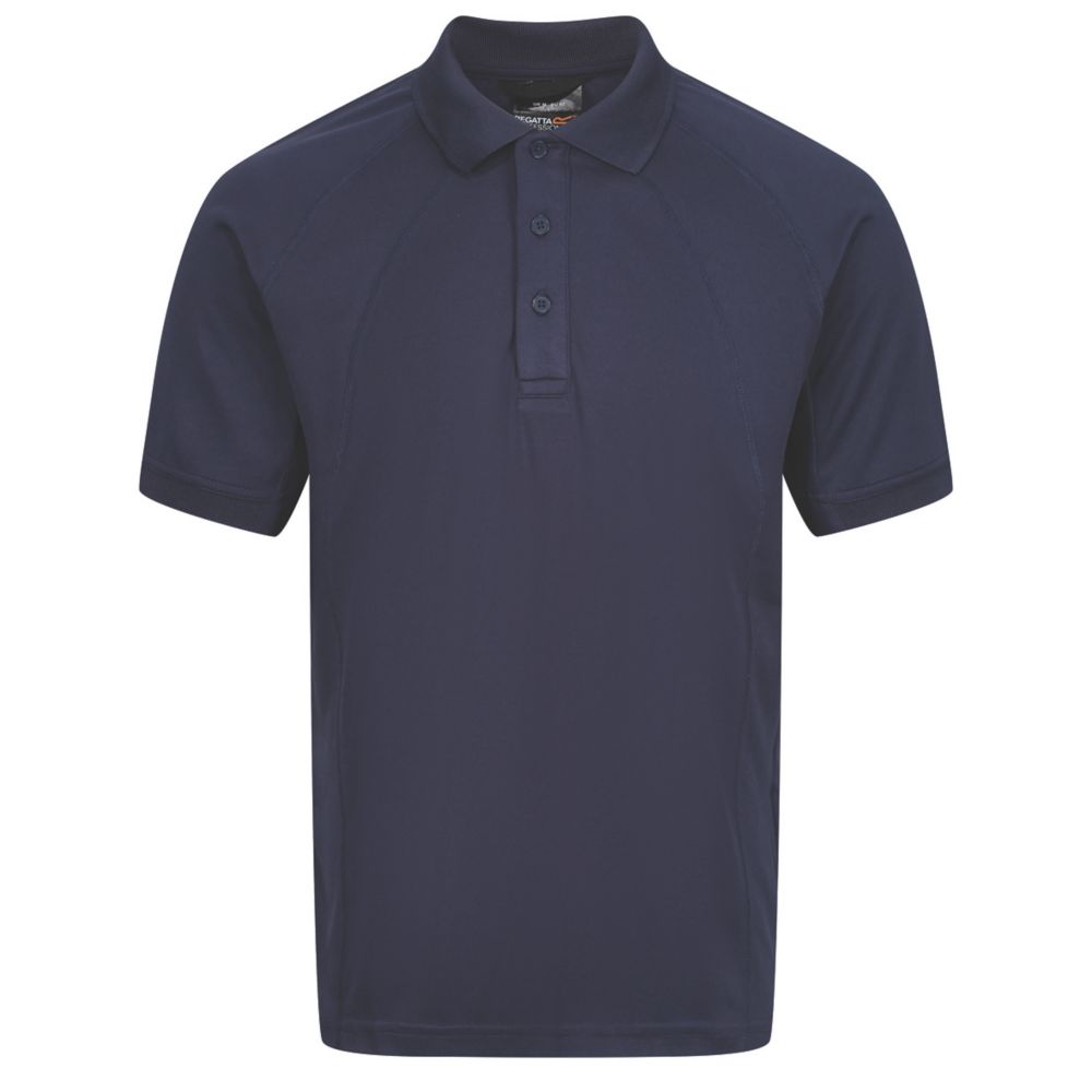 Image of Regatta Coolweave Polo Shirt Navy Large 41 1/2" Chest 