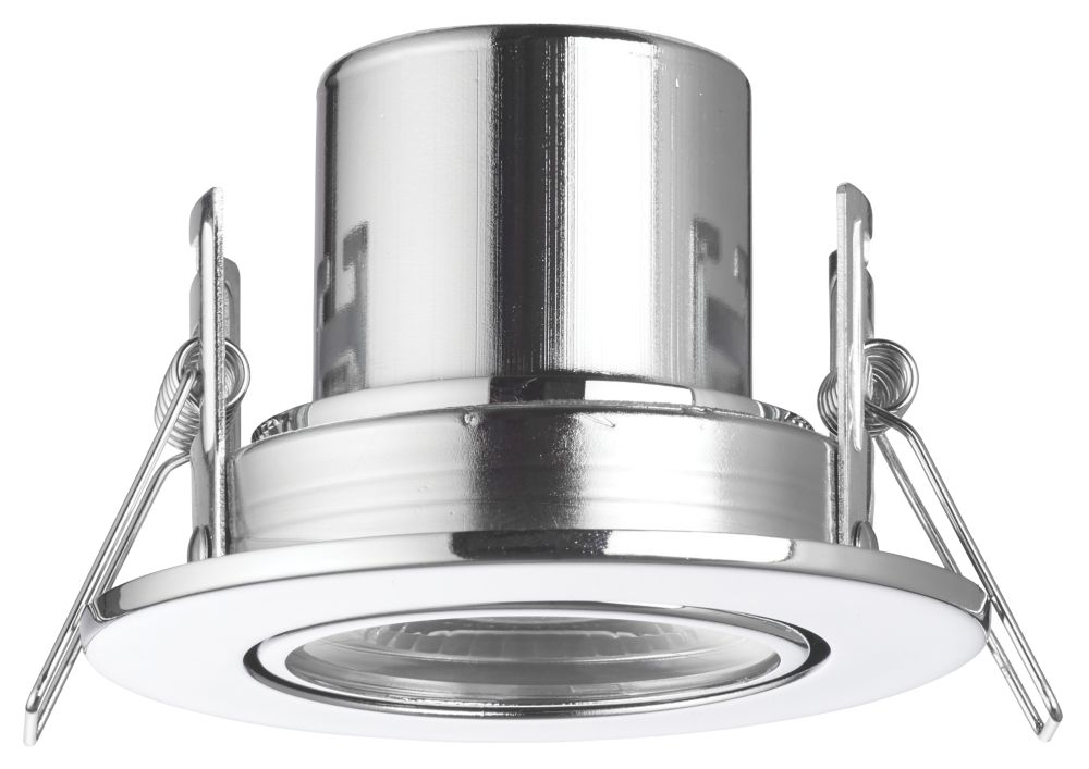 Image of LAP Cosmoseco Tilt Fire Rated LED Downlight Chrome 5.8W 450lm 
