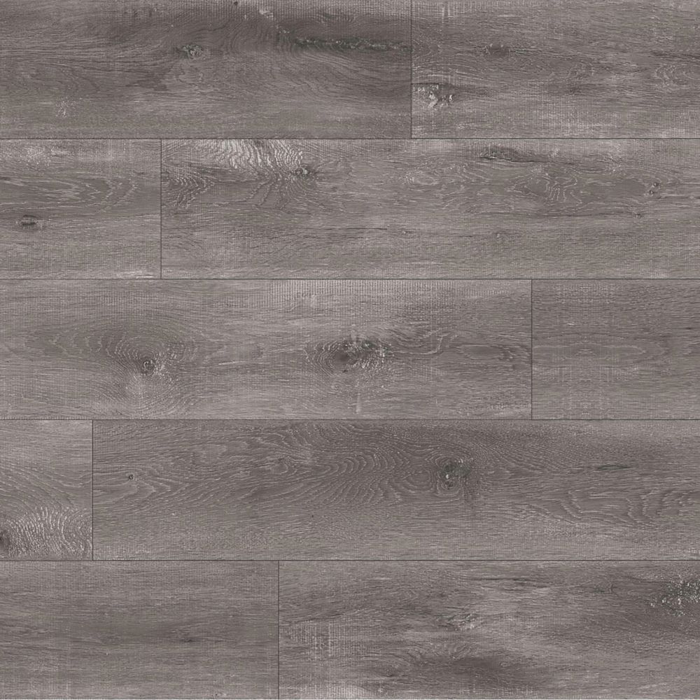 Image of Kraus Ashdown Grey Wood-Effect Vinyl Flooring 2.2mÂ² 