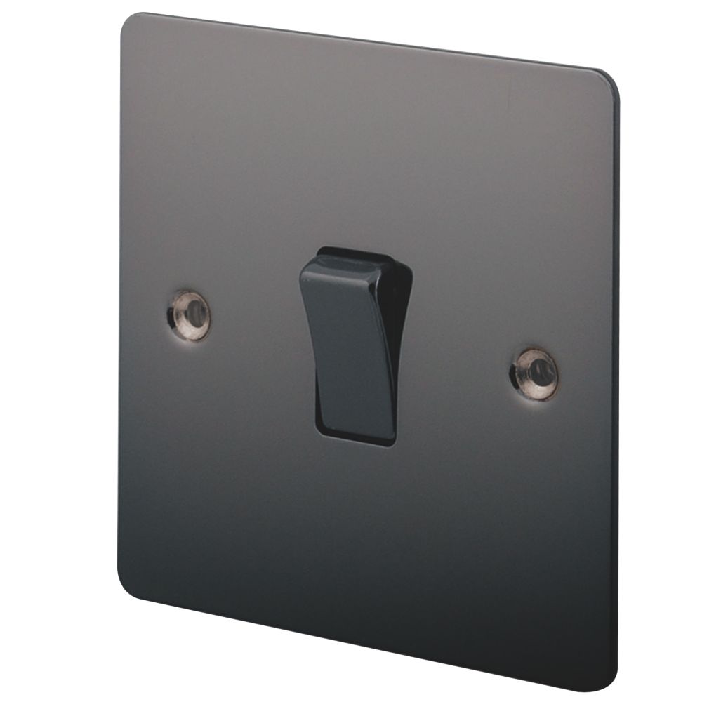 Image of LAP 10AX 1-Gang 2-Way Light Switch Black Nickel 
