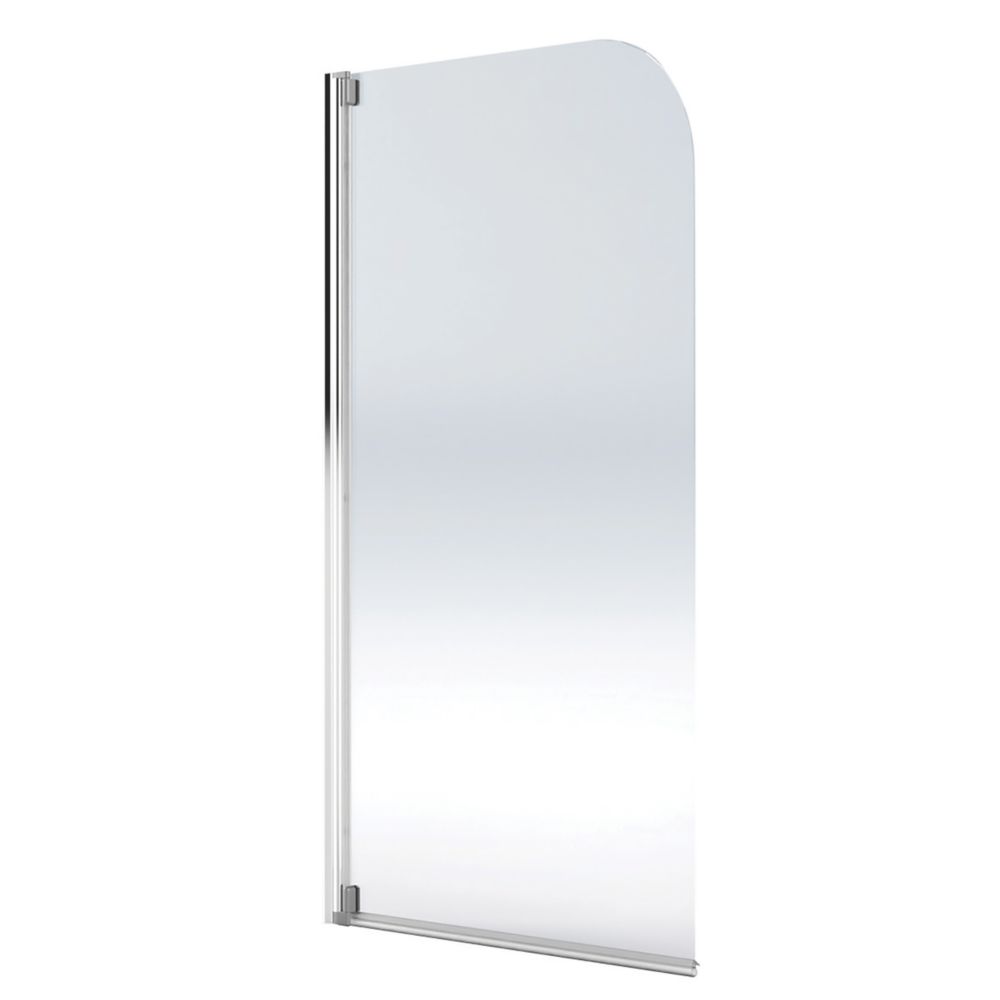 Image of Aqualux Aqua 4 Semi-Framed Silver Bathscreen 1400mm x 800mm 