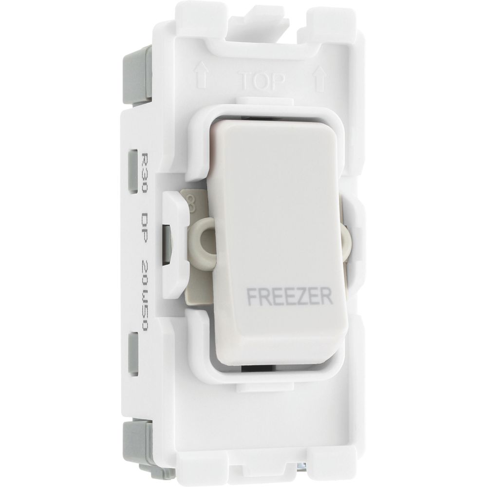 Image of British General Nexus Grid 20A Grid DP Freezer Switch White 
