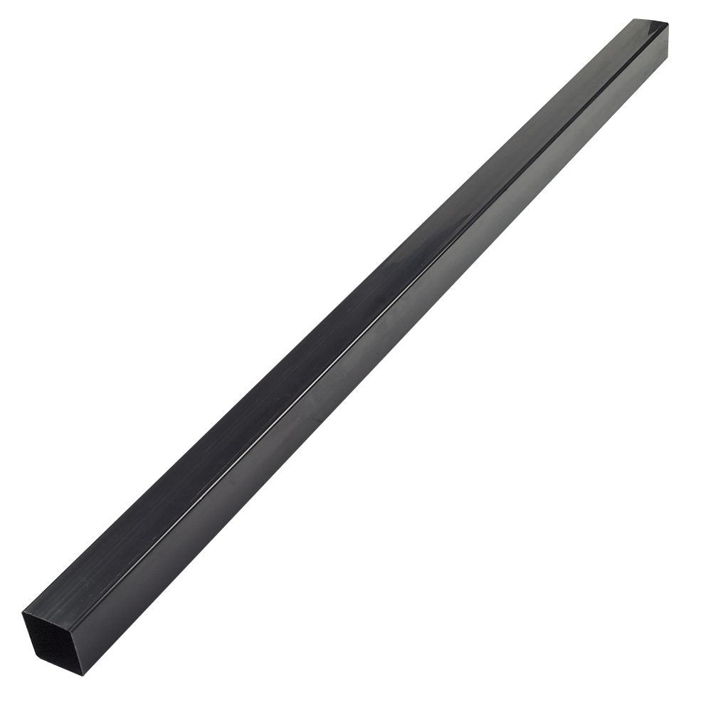 Image of FloPlast Square Line Square Downpipe Black 65mm x 2.5m 6 Pack 