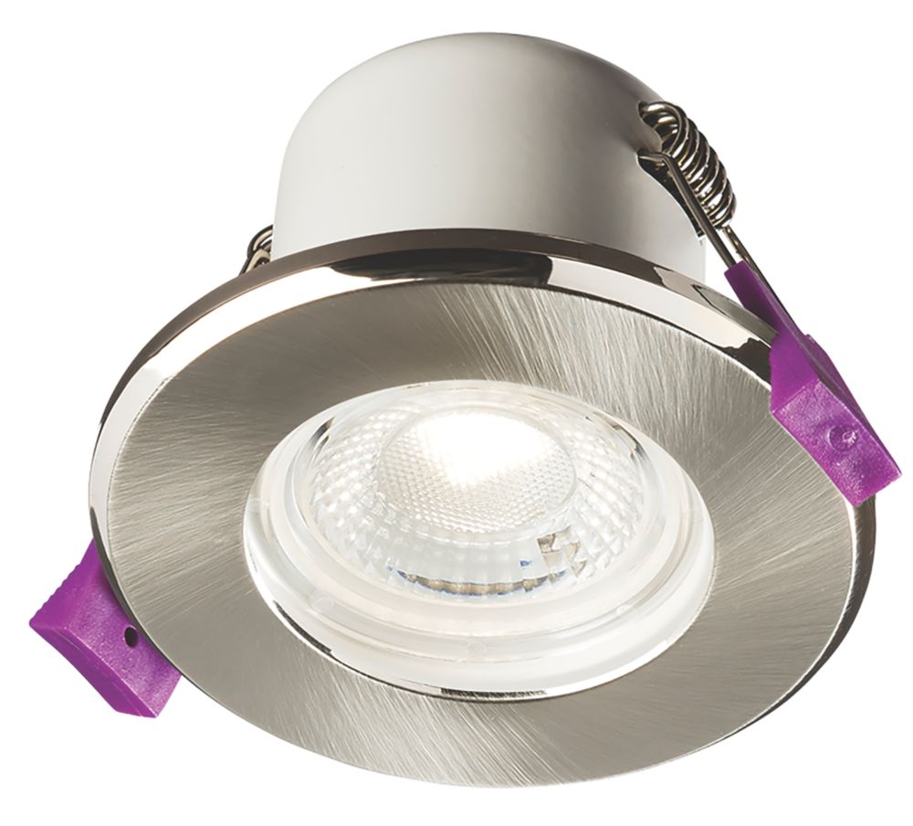 Image of Knightsbridge CFR Fixed Fire Rated LED Downlight Brushed Chrome 5W 570lm 