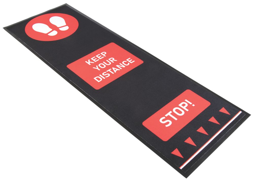 Image of COBA Europe Footprints Indication Floor Mat Red 2.0m x 0.65m 