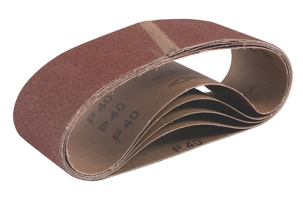 Image of Titan Sanding Belt Unpunched 533mm x 76mm 40 Grit 5 Pack 