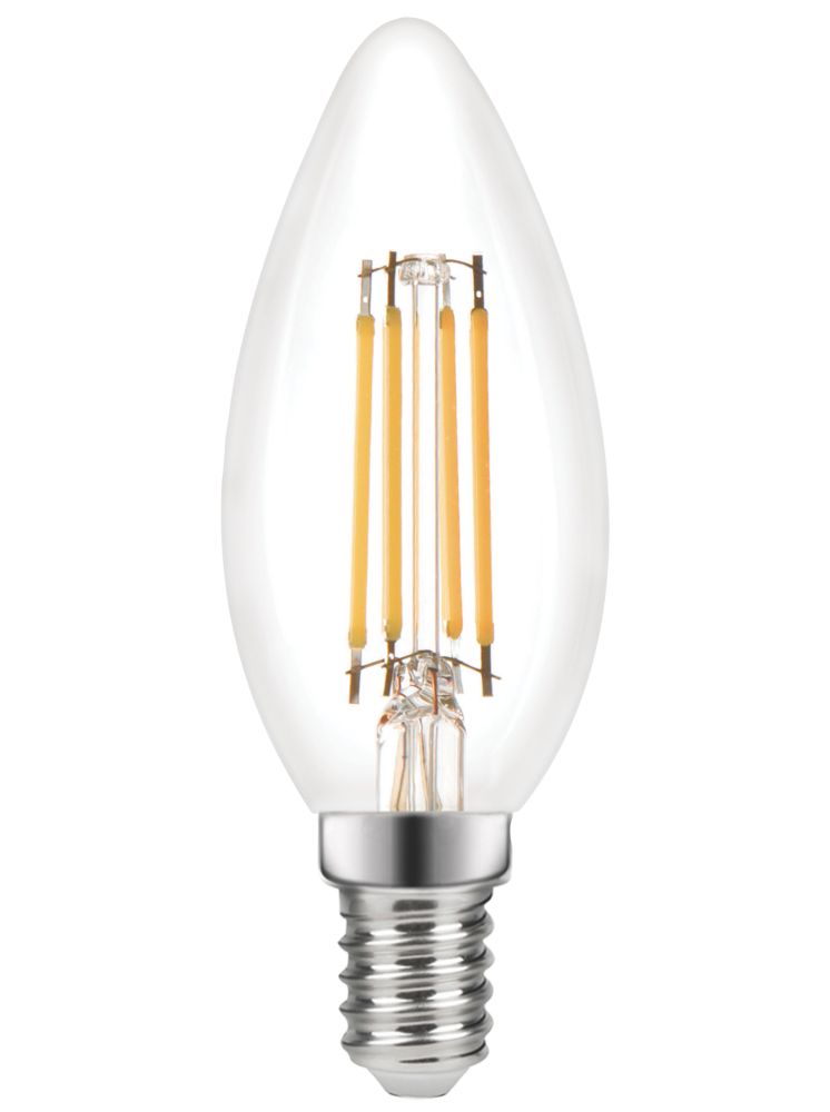 Image of LAP SES Candle LED Virtual Filament Light Bulb 470lm 3.4W 