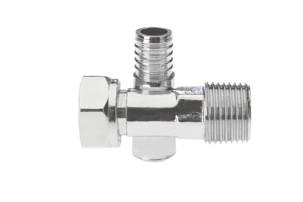 Image of Drayton 15mm Compression x 1/2" BSP Male Taper Drain-Off Tail Piece 50mm Polished Chrome 