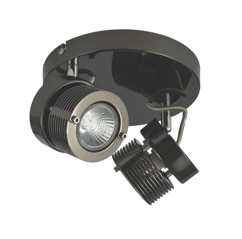 Image of Inlight PEDRO Round 2-Light Spotlight Black Chrome 