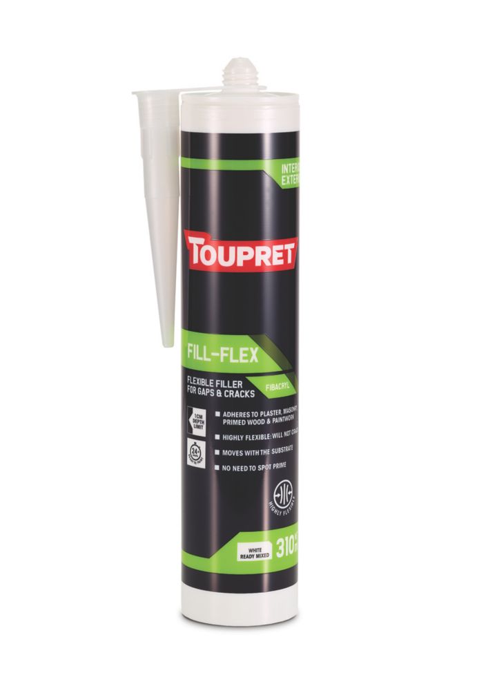 Image of Toupret Fill-Flex Ready-To-Use Flexible Filler White 310ml 
