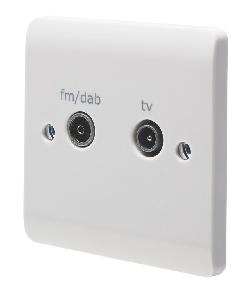 Image of Crabtree Instinct 1-Gang Duplex Multimedia Socket White 