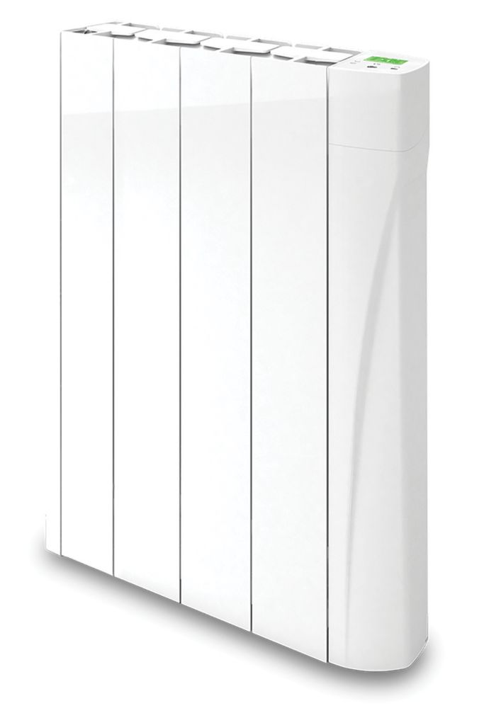 Image of TCP Wall-Mounted Smart Wi-Fi Digital Oil-Filled Electric Radiator White 500W 