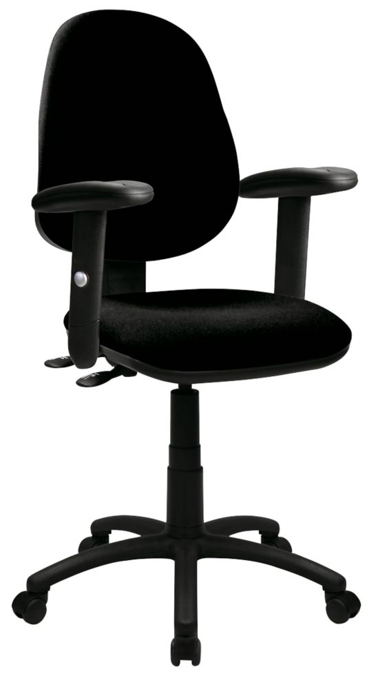 Image of Nautilus Designs Java 300 Medium Back Task/Operator Chair Height Adjustable Arms Black 
