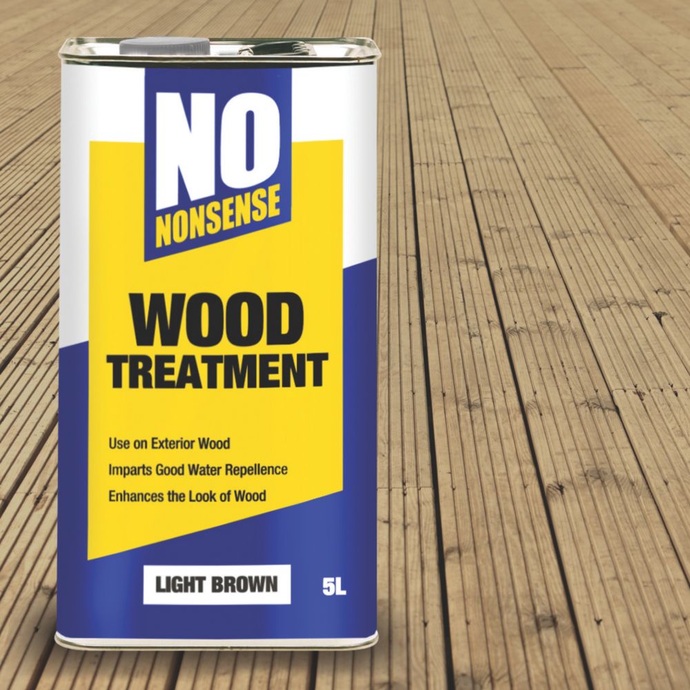 Image of No Nonsense Wood Treatment Light Brown 5Ltr 
