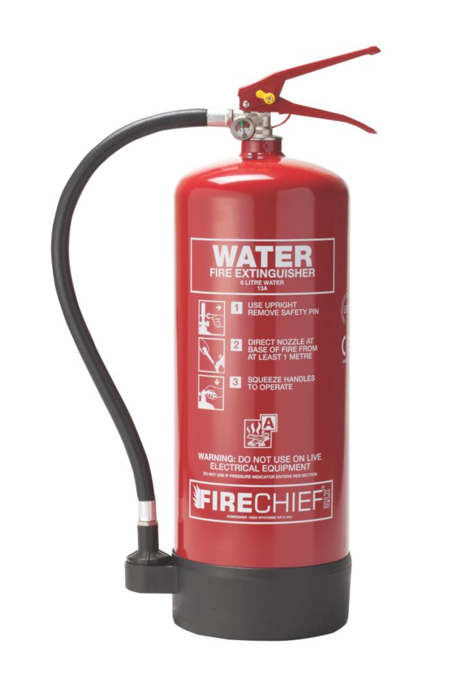 Image of Firechief Water Fire Extinguisher 6Ltr 