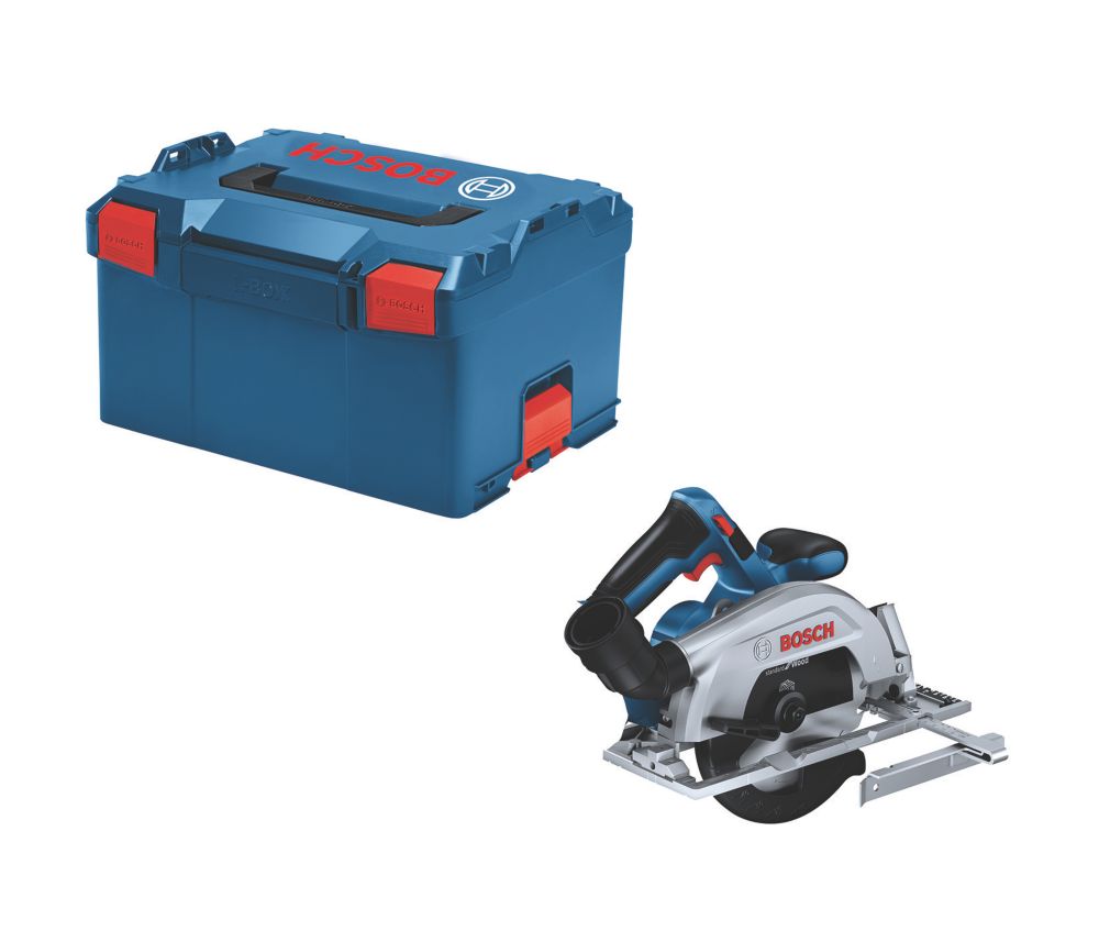 Image of Bosch GKS 18V 57-2 165mm 18V Li-Ion Coolpack Brushless Cordless Circular Saw in L-Boxx - Bare 