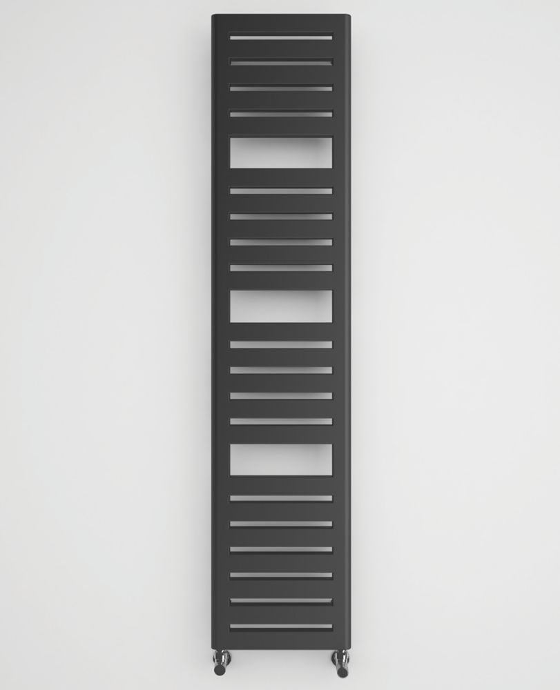 Image of Terma Salisbury Designer Towel Rail 1360mm x 300mm Black 1317BTU 