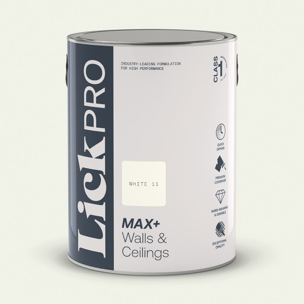 Image of LickPro Eggshell White 11 Emulsion Paint 5Ltr 