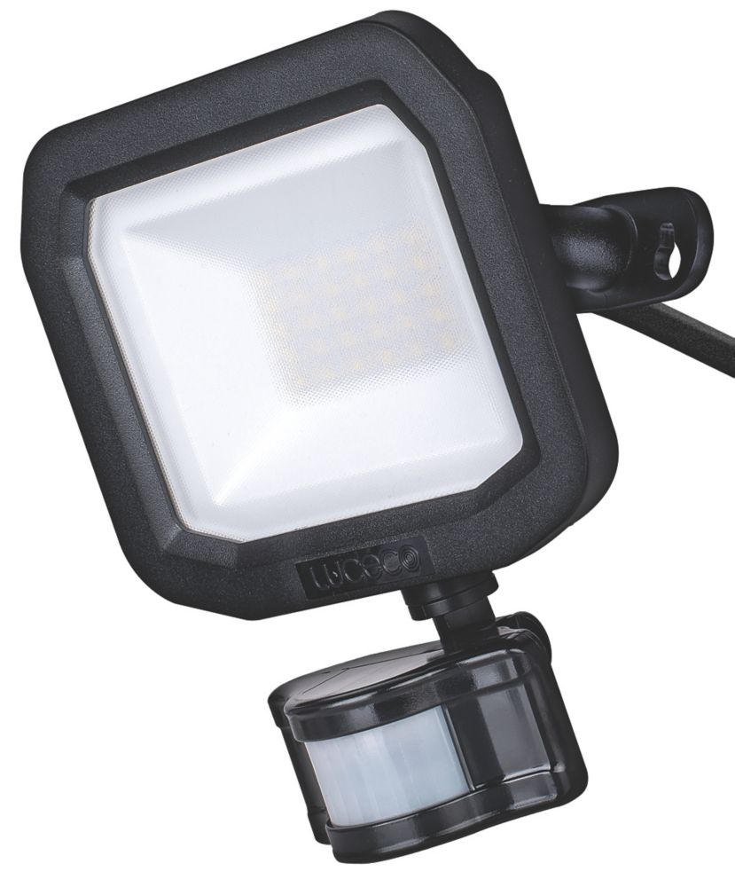 Image of Luceco Castra Smart Outdoor LED Floodlight With PIR Sensor Black 20W 2000lm 