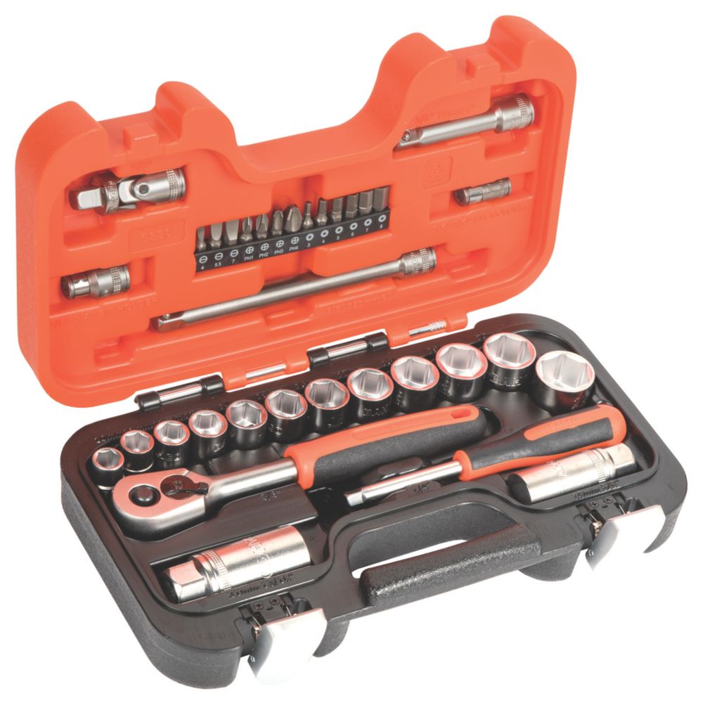 Image of Bahco S330 Mixed Drive Socket Set 33 Pcs 