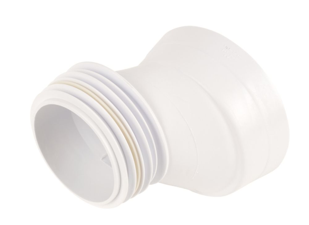 Image of McAlpine MACFIT Rigid 40mm Offset Pan Connector White 135mm 