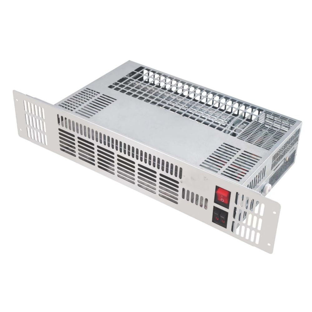 Image of TCP UPH201SS Plinth-Mounted Fan Heater Silver 2000W 500mm x 100mm 