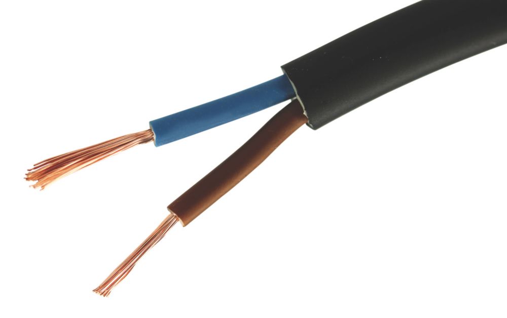 Image of Time 3182Y Black 2-Core 1.5mmÂ² Flexible Cable 25m Drum 