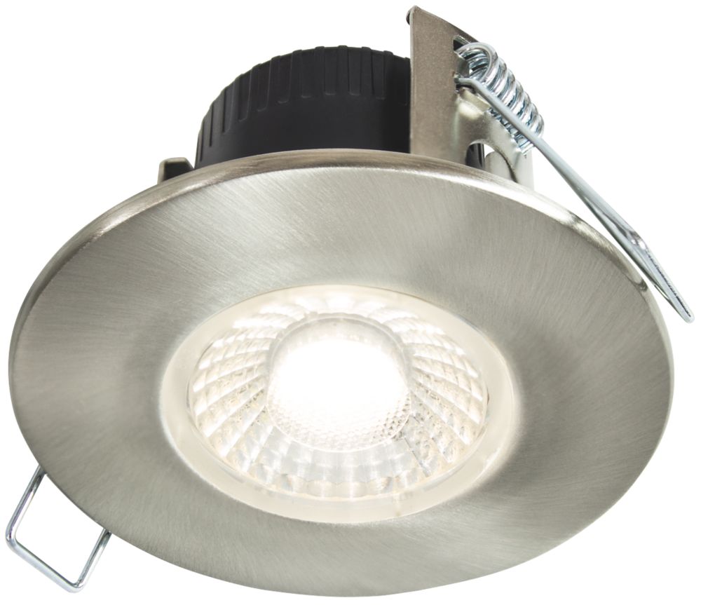 Image of Collingwood DT4 Fixed Fire Rated LED Downlight Brushed Steel 4.6W 490lm 