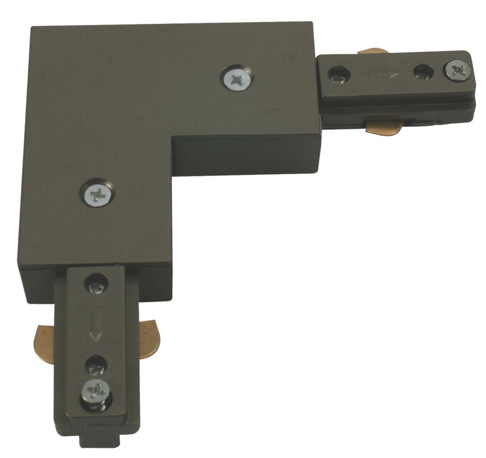 Image of Knightsbridge 1-Circuit Right Angle Connector for Knightsbridge Track Lighting System Satin Nickel 