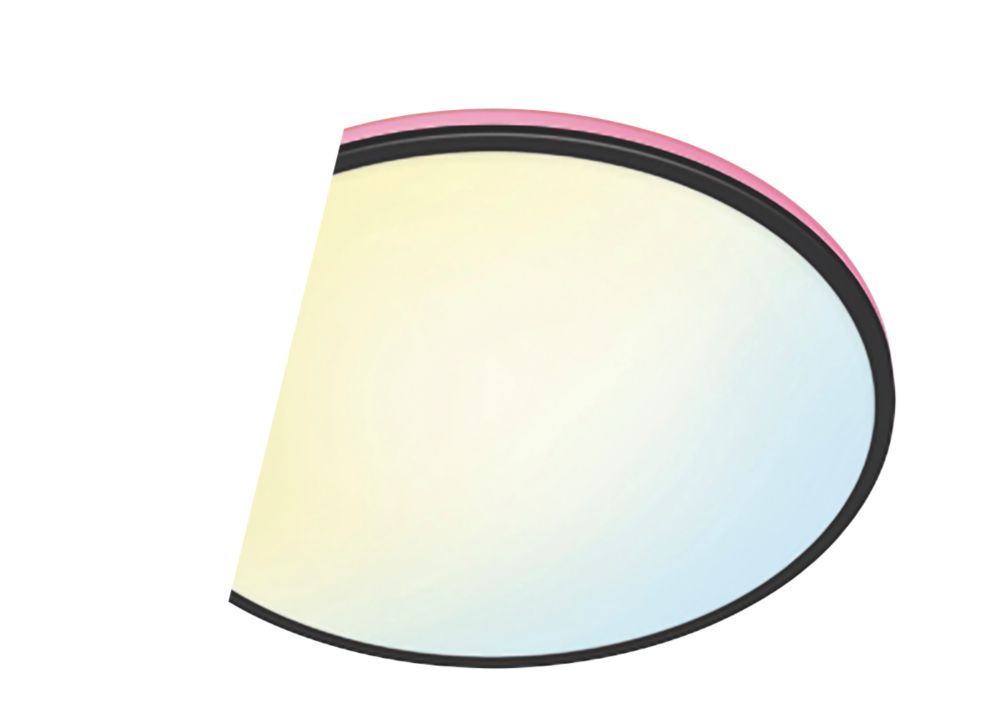 Image of WiZ Aura RGB & White LED Wifi-Connected Dual Zone Ceiling Light Black 21W 2100lm 