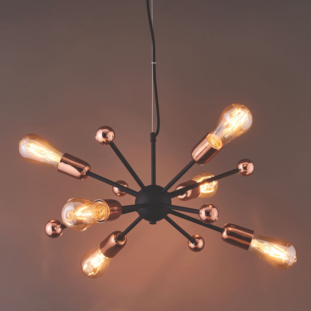 Image of Quay Design Hansen LED Adjustable Multi-Arm Pendant Copper 12W 210lm 