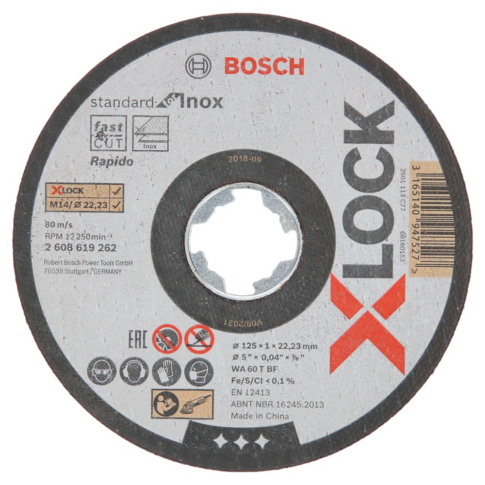 Image of Bosch X-Lock Stainless Steel Cutting Disc 5" 