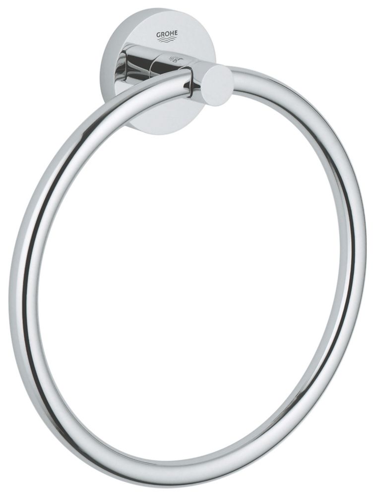 Image of Grohe Essentials Towel Ring Chrome 
