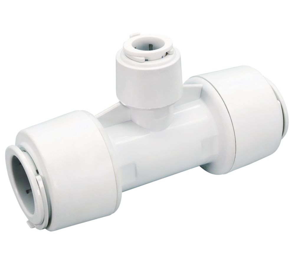 Image of FloPlast FloFit+ Plastic Push-Fit Reducing Tee 28mm x 28mm x 15mm 