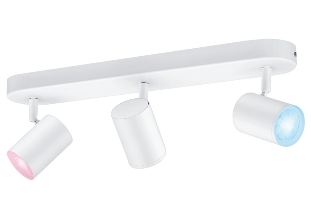 Image of WiZ Imageo RGB & White LED Wifi-Connected 3 Adjustable Spotlights White 15W 1035lm 